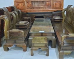 Bộ bàn ghế Tần Thủy Hoàng gỗ Mun đuôi công ở Quy Nhơn